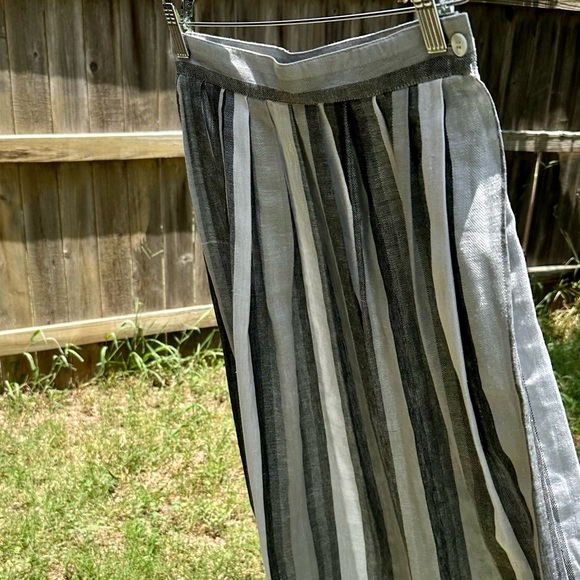 Vintage striped pleated midi skirt - Picture 6 of 9